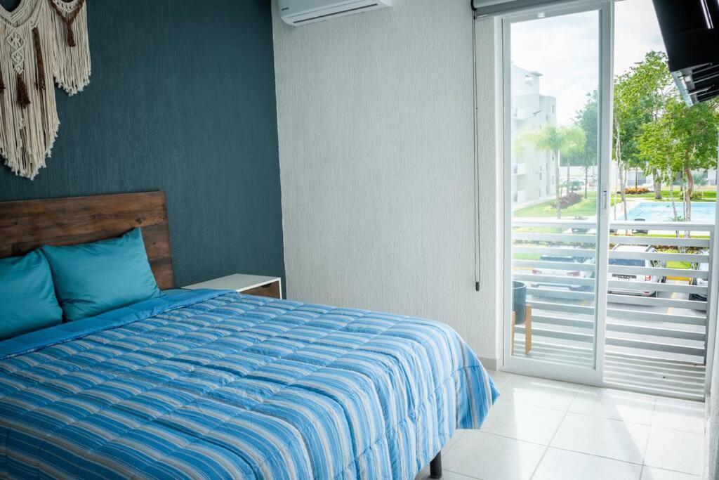 Depto 2 Rec. Con Vista A La Piscina En C. Privada Apartment Плая дел Кармен Екстериор снимка